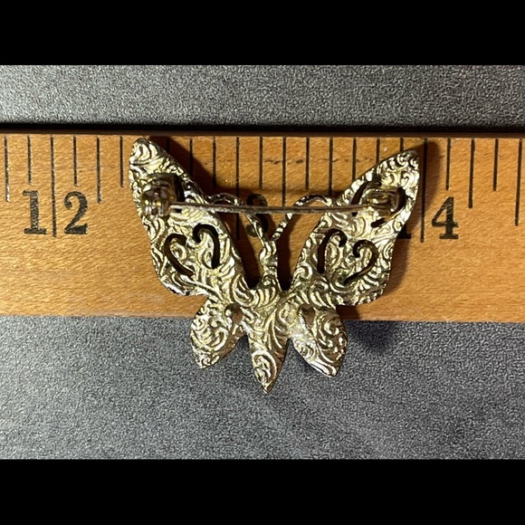 Vintage Rhinestone Butterfly Pin - Picture 12 of 14